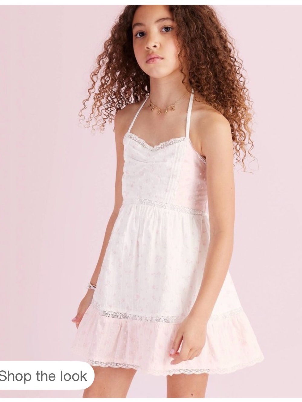 NWT Girls' LOVESHACK FANCY X TARGET Annabelle Ditsy Floral Halter Dress Sz 16